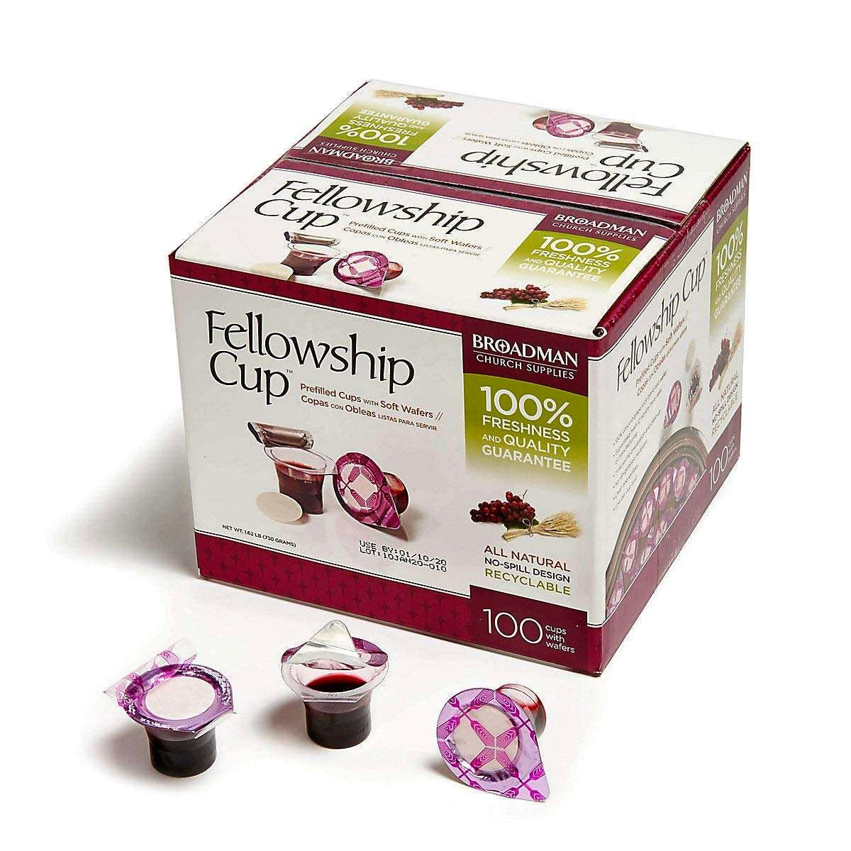 Fellowship cup prefilled Cups with soft wafers