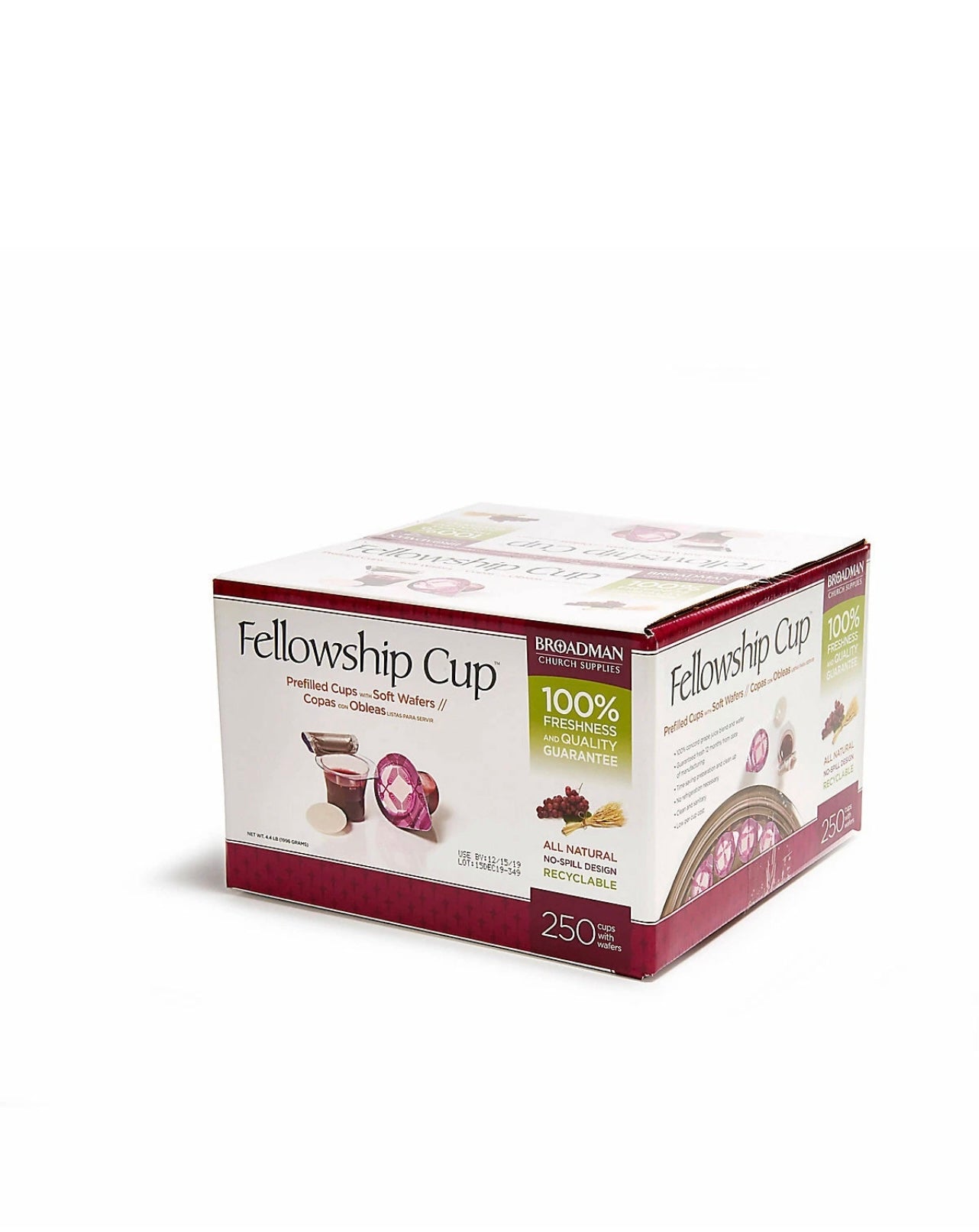 Fellowship cup prefilled Cups with soft wafers