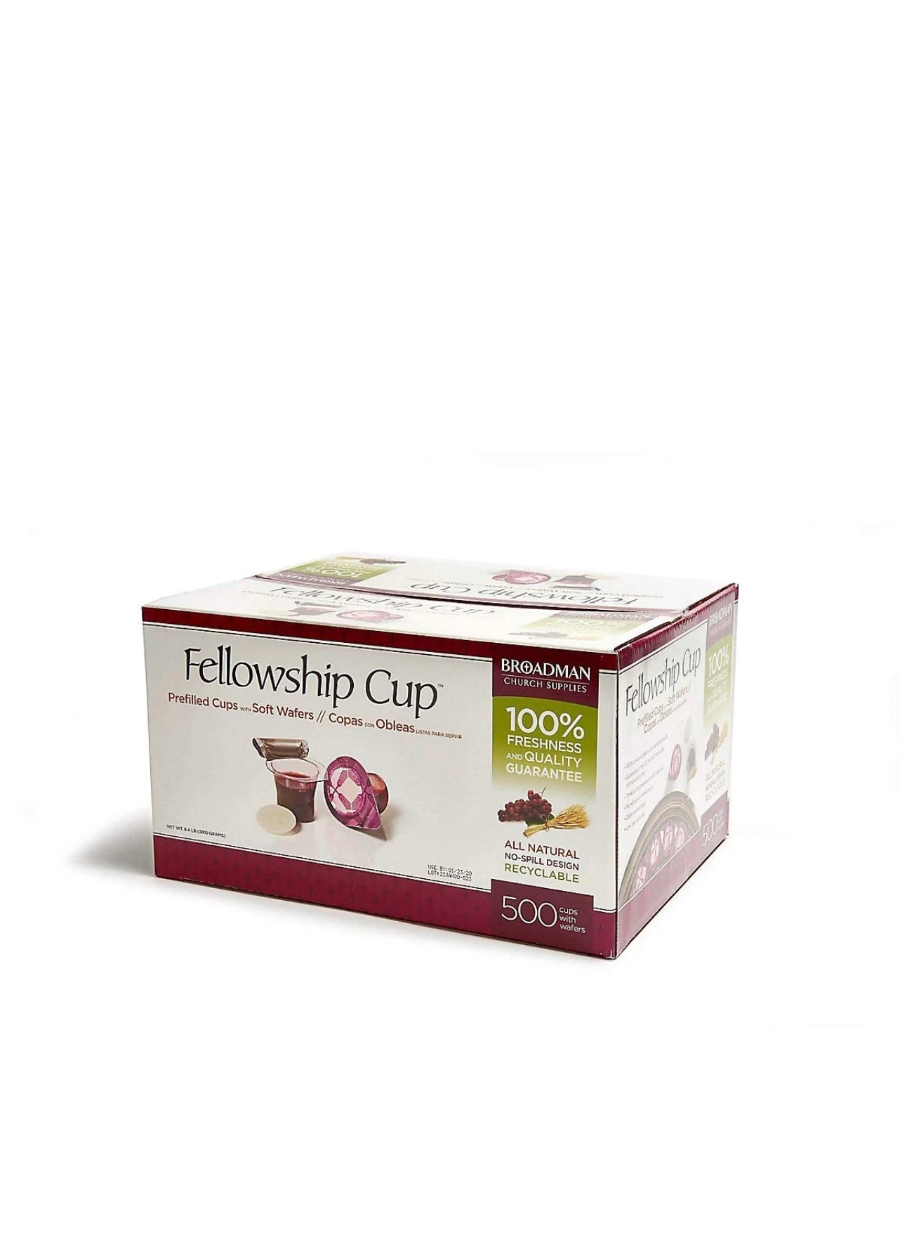 Fellowship cup prefilled Cups with soft wafers