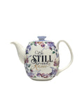 Be Still and Know Teapot in Purple - Psalm 46:10