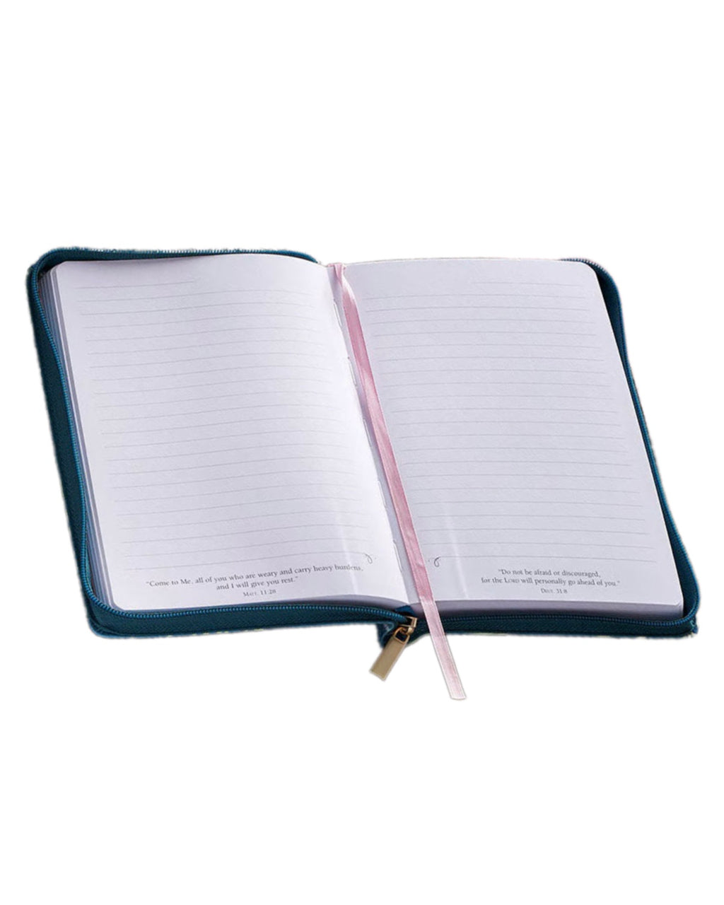 Love the Lord Teal Floral Faux Leather Journal with Zipper Closure