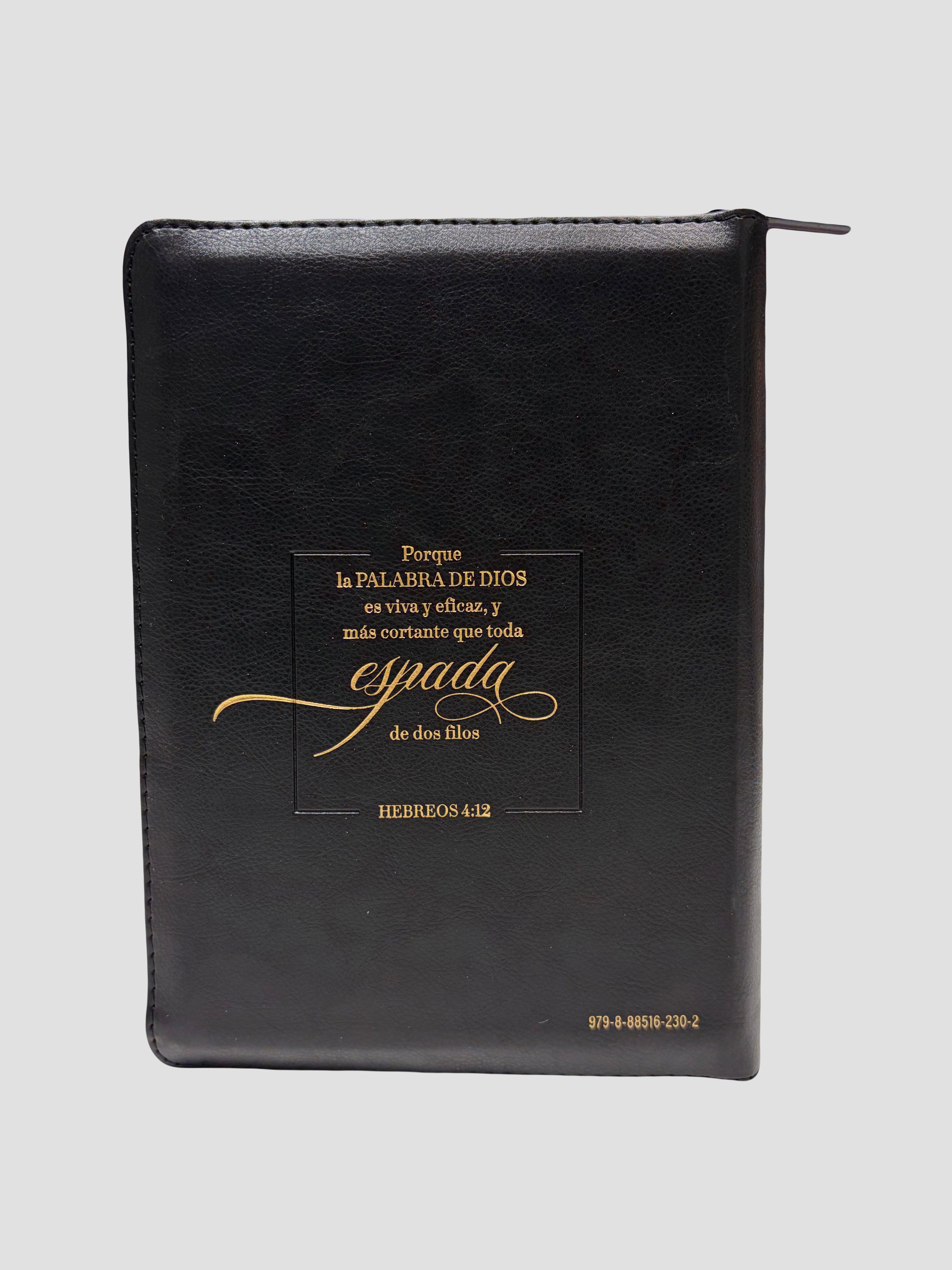Biblia Espada de Bolsillo con Cierre RV1960, imit negro con índice - Hebreos 4:12