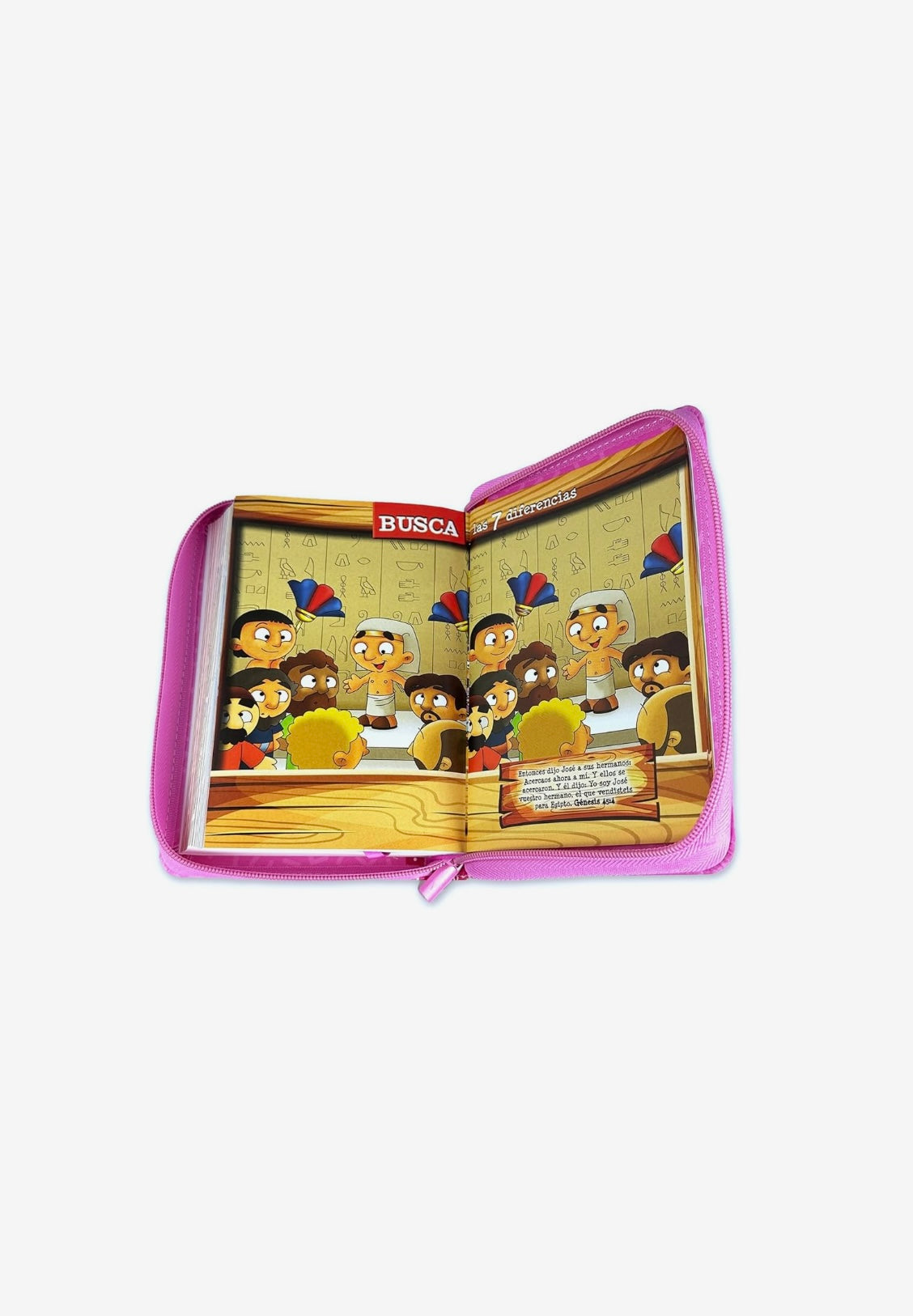 Biblia para Niñas Mi Gran Viaje - Reina Valera 1960 imit piel acolchonada multicolor rosa