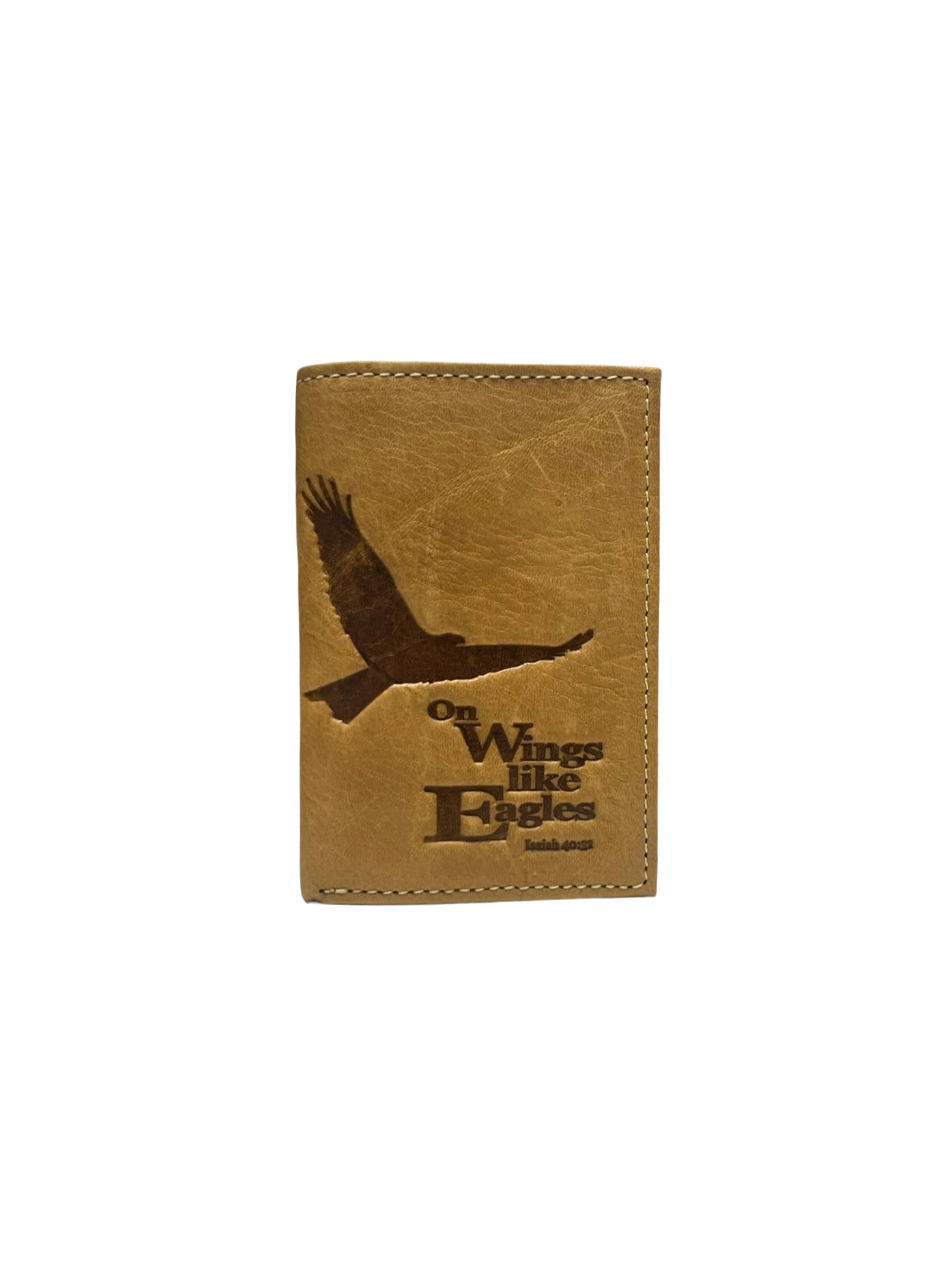 Men’s wallets On Wings Like Eagles (Isaiah 40:31) Wallet, Genuine Leather