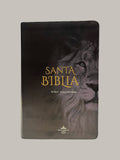 Biblia Letra Grande 12 puntos RV1960, imit piel con silueta de león