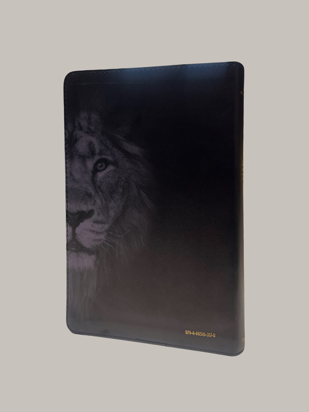 Biblia Letra Grande 12 puntos RV1960, imit piel con silueta de león