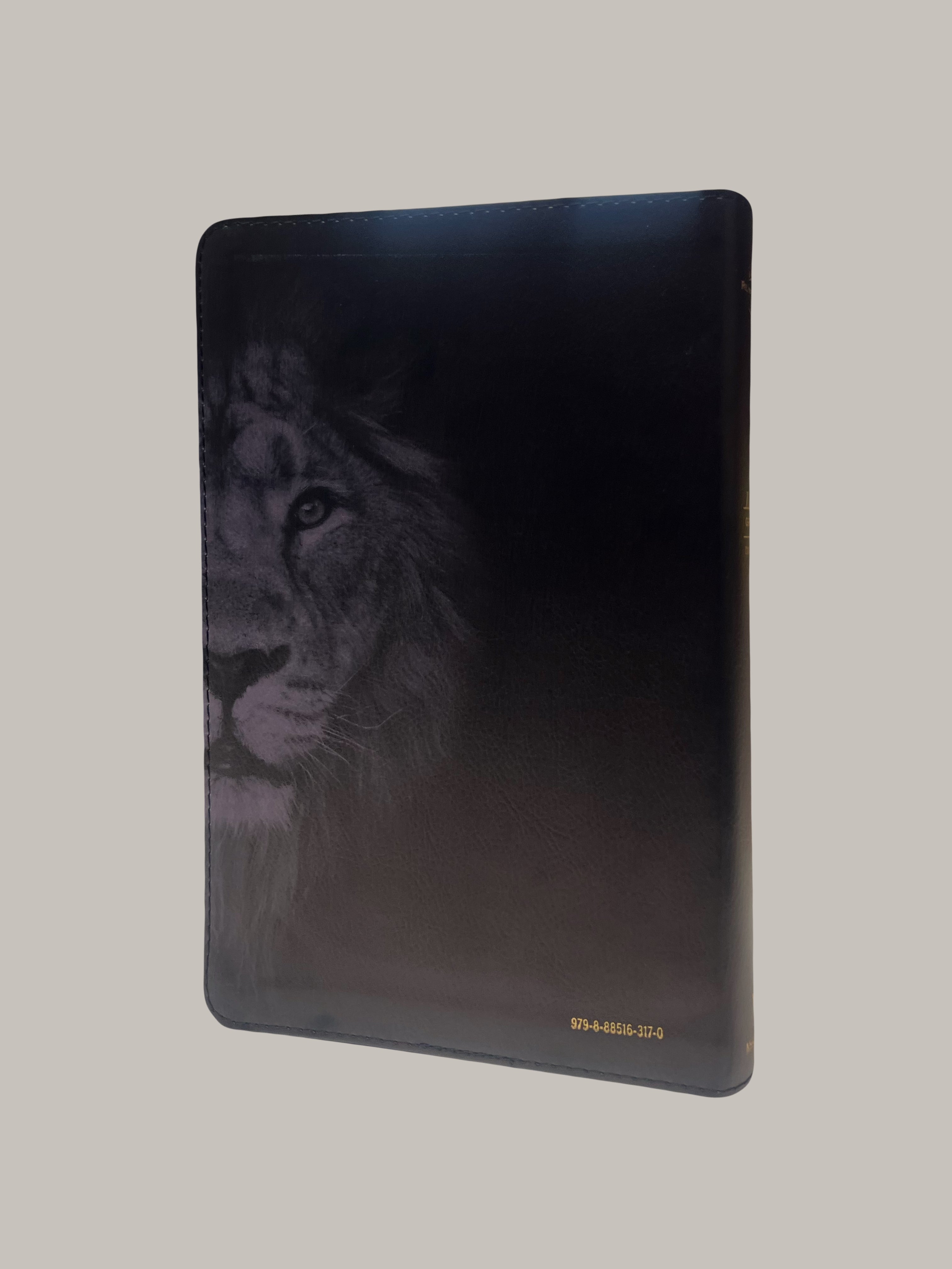 Biblia Letra Grande 12 puntos RV1960, imit piel con silueta de león