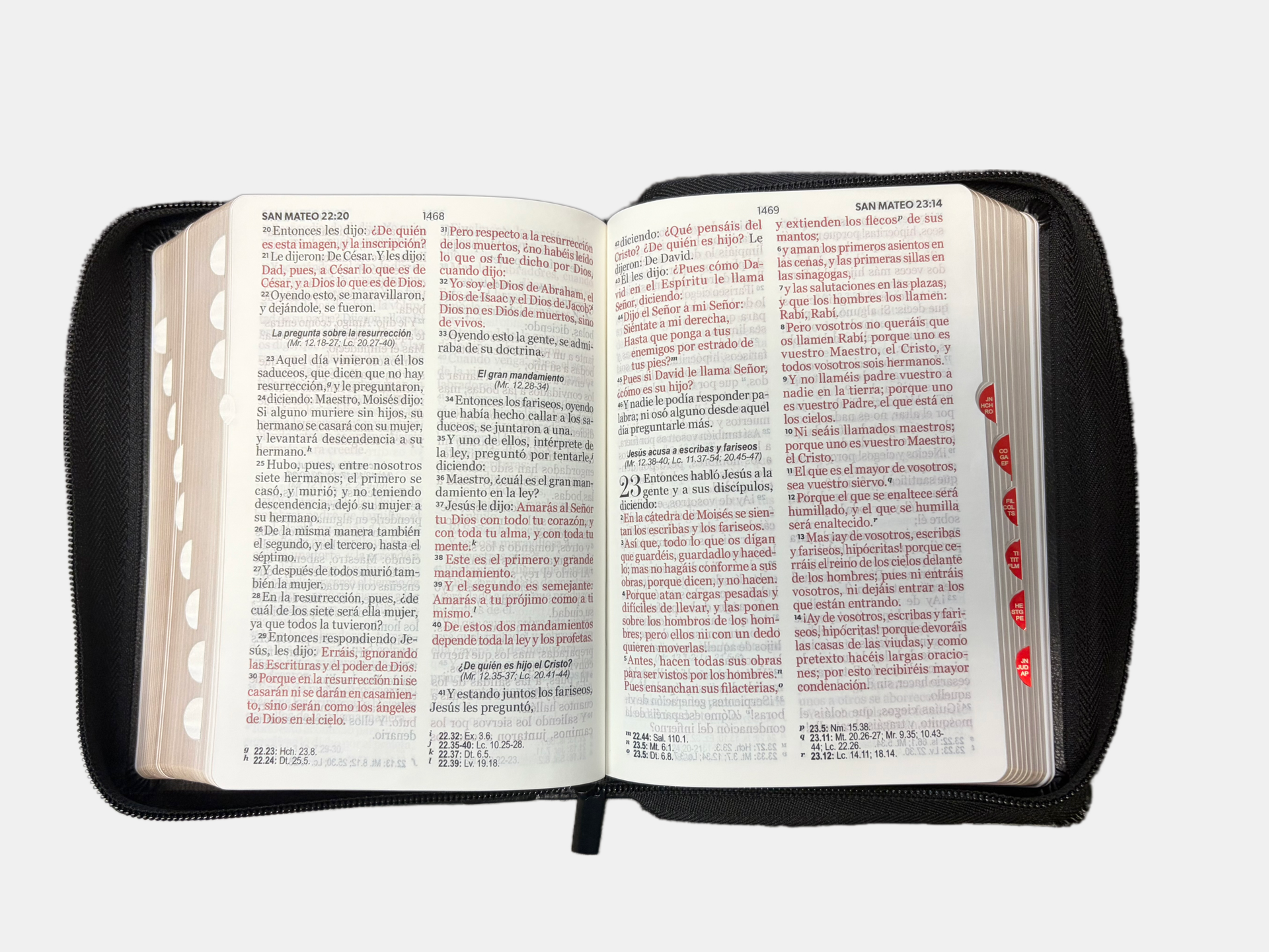 Biblia Espada de Bolsillo con Cierre RV1960, imit negro con índice - Hebreos 4:12