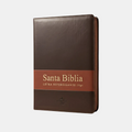 Santa Bible con cierre 19 puntos imit piel café