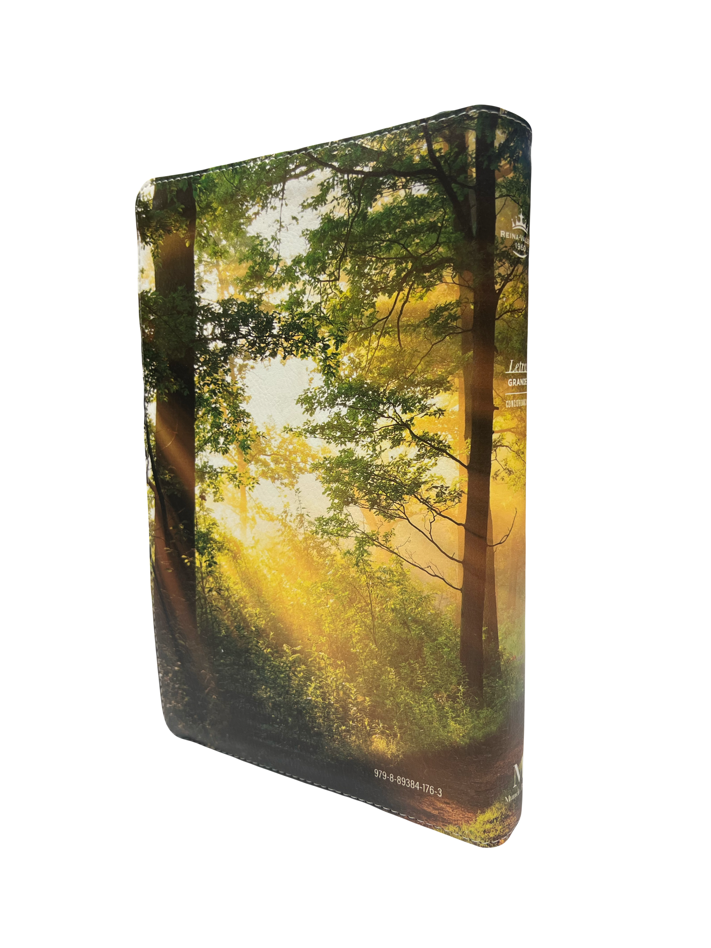 Biblia con Cierre Letra Grande 12 puntos RV1960, imit piel bosque al amanecer con índice