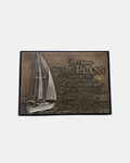 Faith sailboat sculpture plaque featuring Jeremiah 29:11 scripture