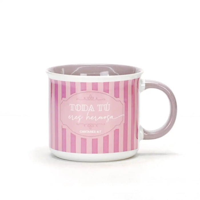 Taza 18 OZ. Colección Mujer Virtuosa. Toda tú eres hermosa