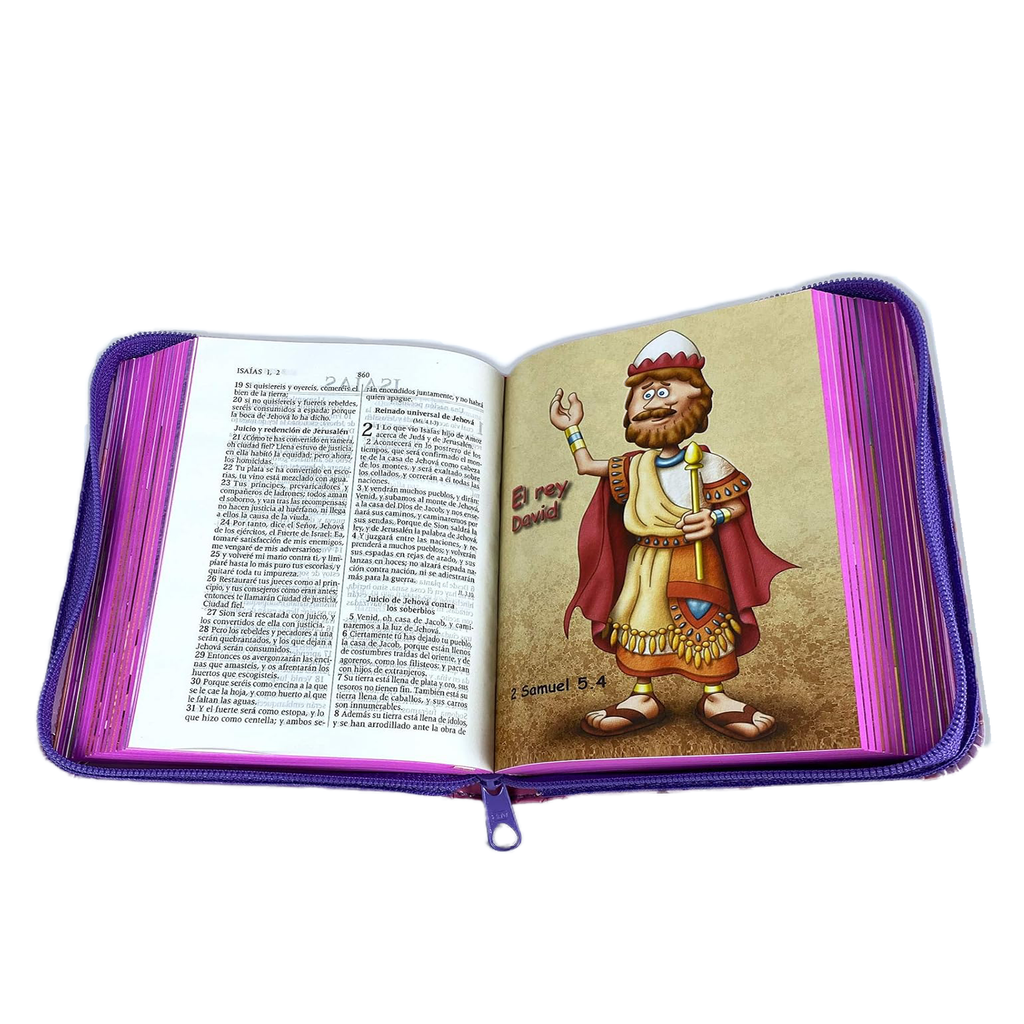 Biblia para ninos Amigos por Siempre Color Rosado con Cierre