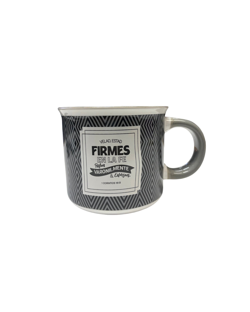 Taza 18 OZ.Colección Valiente. Velad, estad firmes.