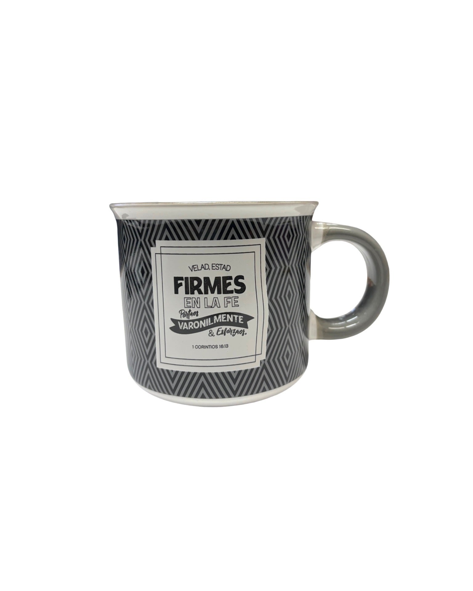 Taza 18 OZ.Colección Valiente. Velad, estad firmes.