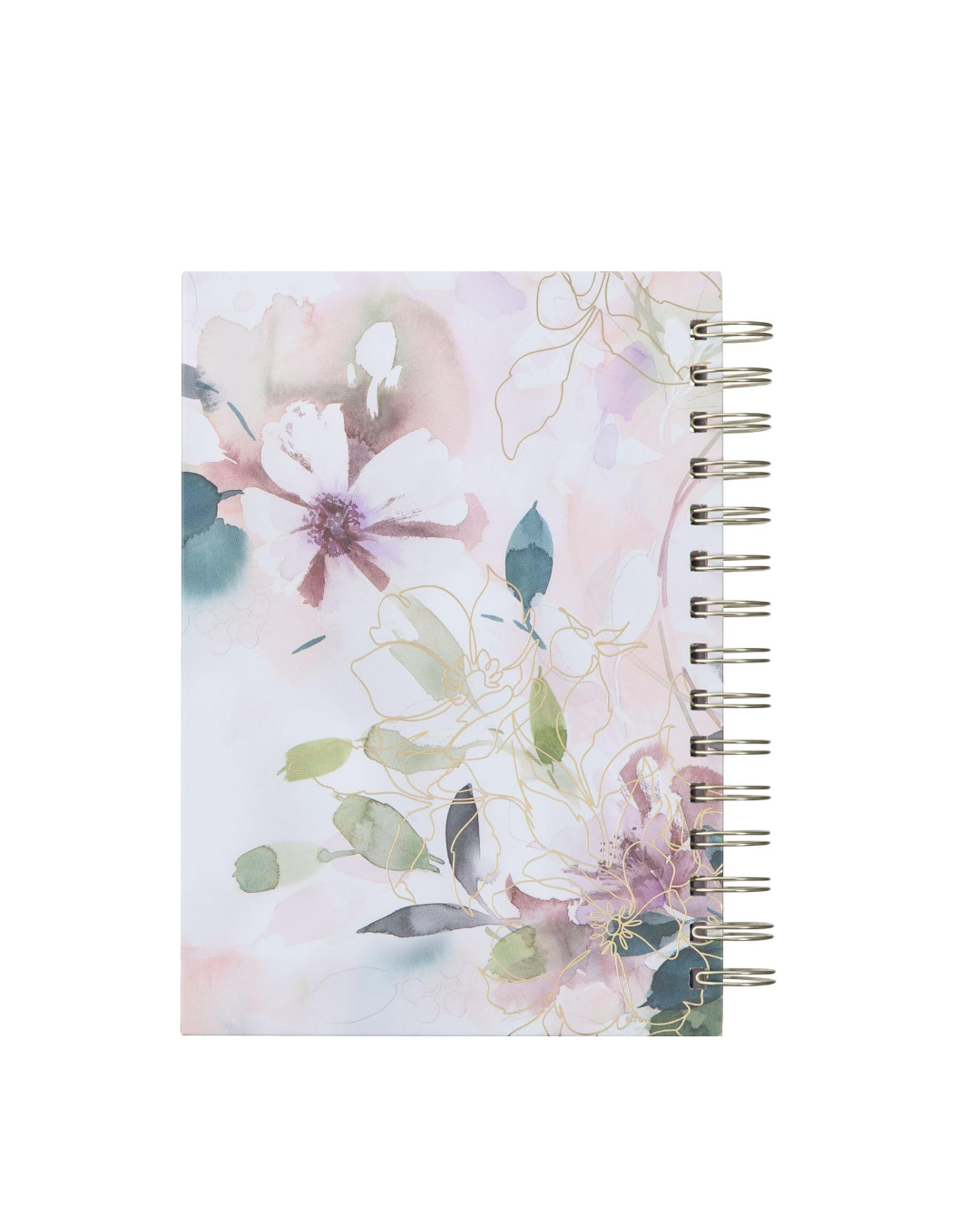 Diario espiral con flor morada “Confía en el Señor” – Proverbios 3:5