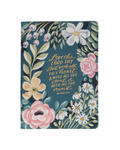 Love the Lord Teal Floral Faux Leather Journal with Zipper Closure
